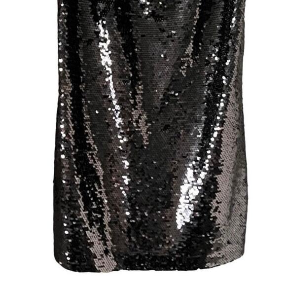 L’AGENCE Nyla Sequins Mini Slip Dress in Gunmetal Size 8 - Picture 7 of 13